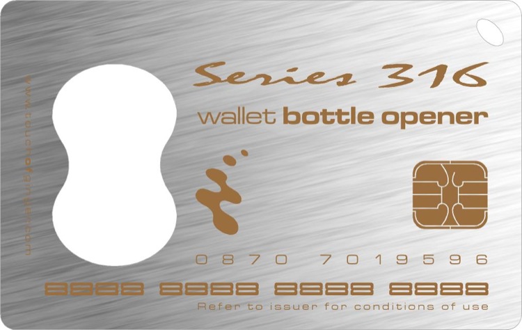 tarjeta abridor de botellas abridor tamaño tarjeta crédito